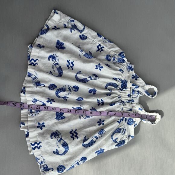 Old Navy Mermaid Textured Bow Tie Dress Toddler Girls 2T Linen Blend Sleeveless - Picture 5 of 8